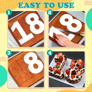 Number Cake Stencil Template