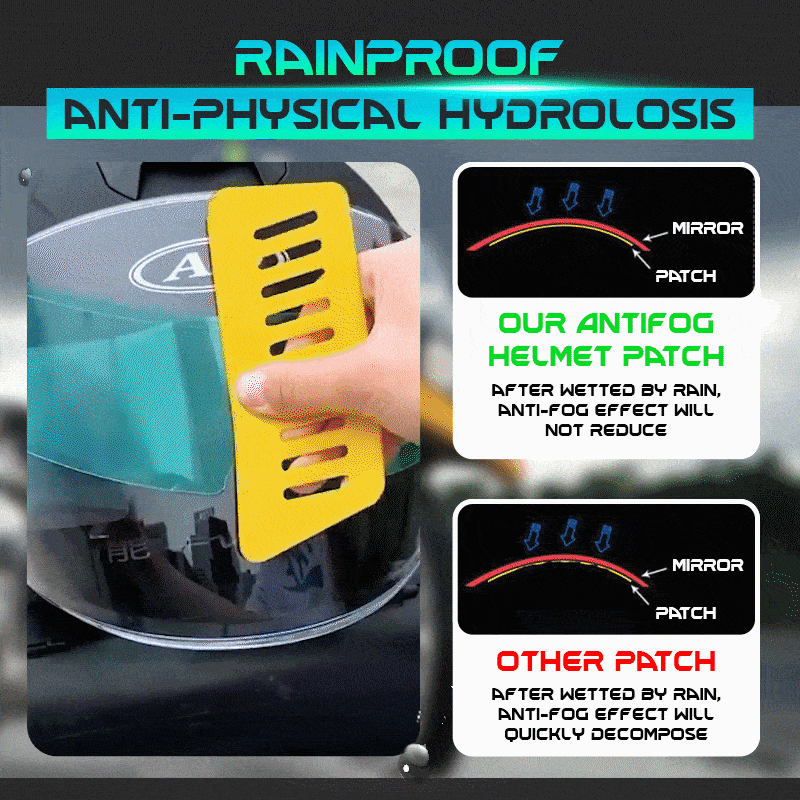 Rainproof Antifog Helmet Patch