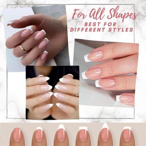 Glue-On French Nail Tips Kit