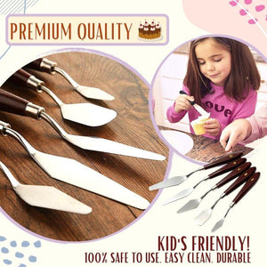 5pcs Stainless Steel Baking Pastry Spatulas