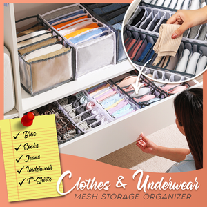 Clothes And Underwear Mesh Storage Organiser