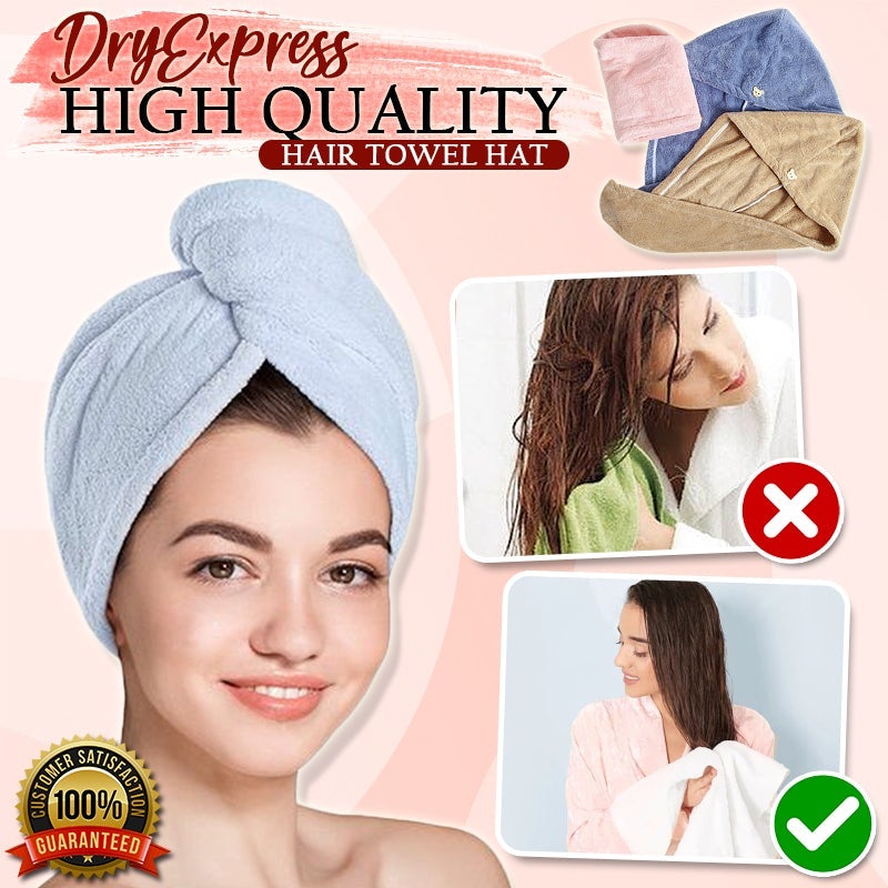 DryExpress High Quality Hair Towel Hat