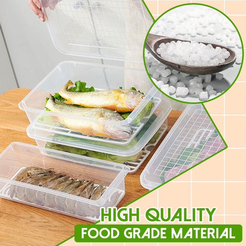 Stackable Food Storage Box with Drainage