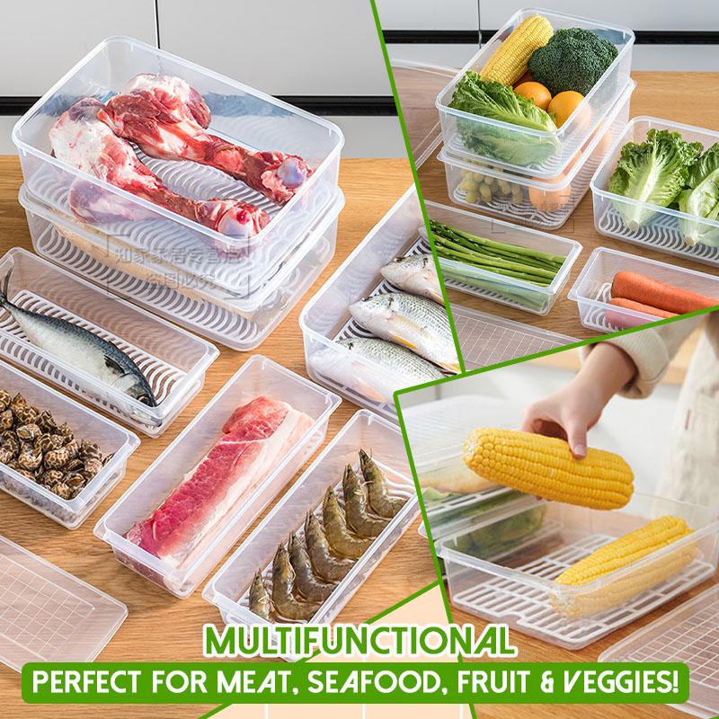 Stackable Food Storage Box with Drainage
