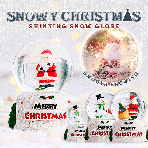 Snowy Christmas Shinning Snow Globe